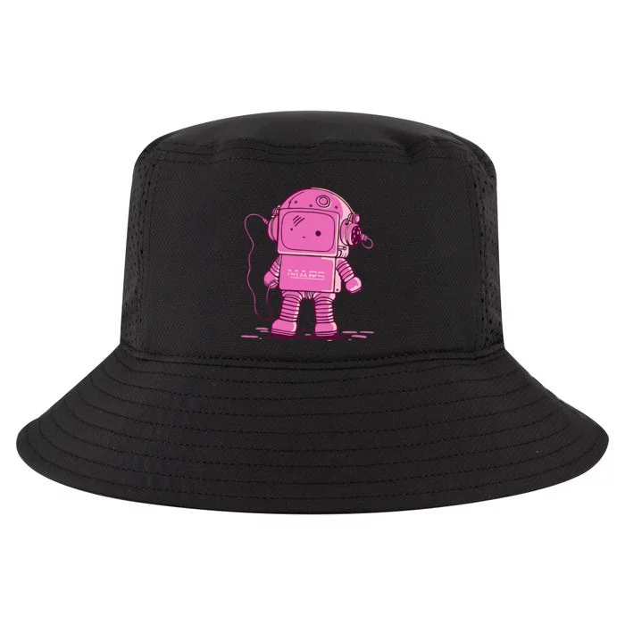 Mars Astro Bot Pink Cool Comfort Performance Bucket Hat