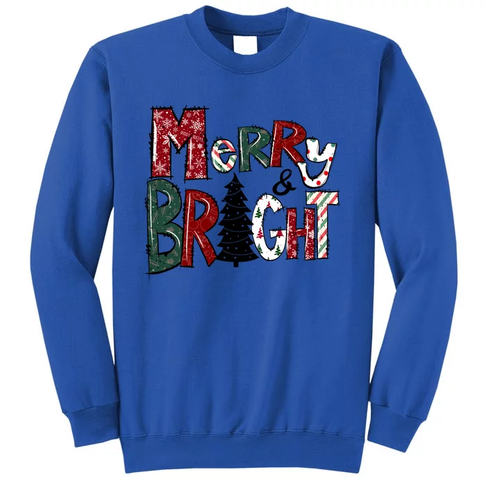 Merry And Bright Tall Sweatshirt