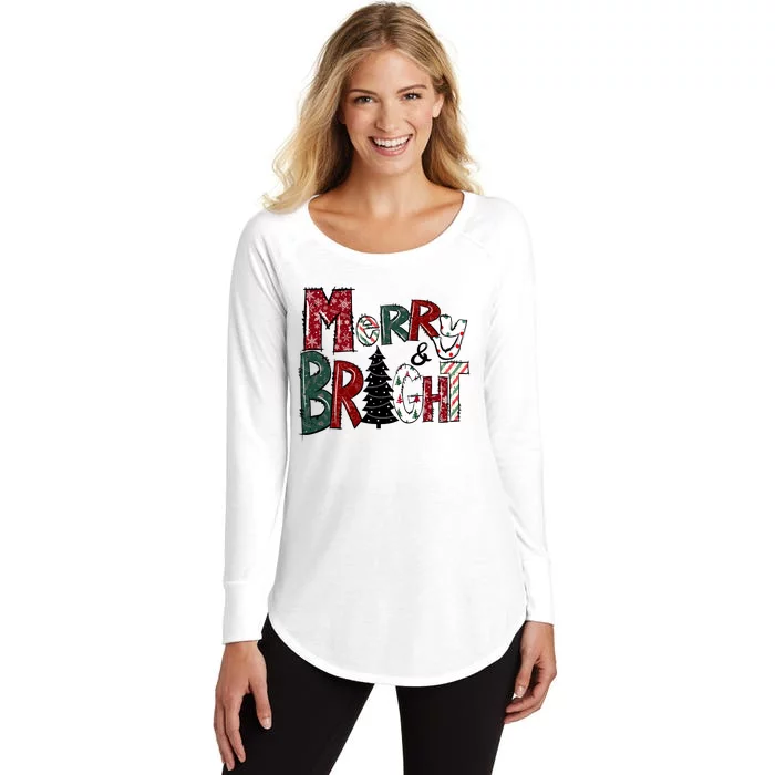 Merry And Bright Women's Perfect Tri Tunic Long Sleeve Shirt