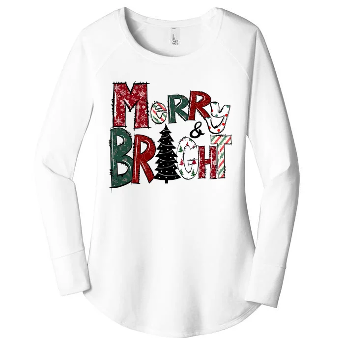 Merry And Bright Women's Perfect Tri Tunic Long Sleeve Shirt