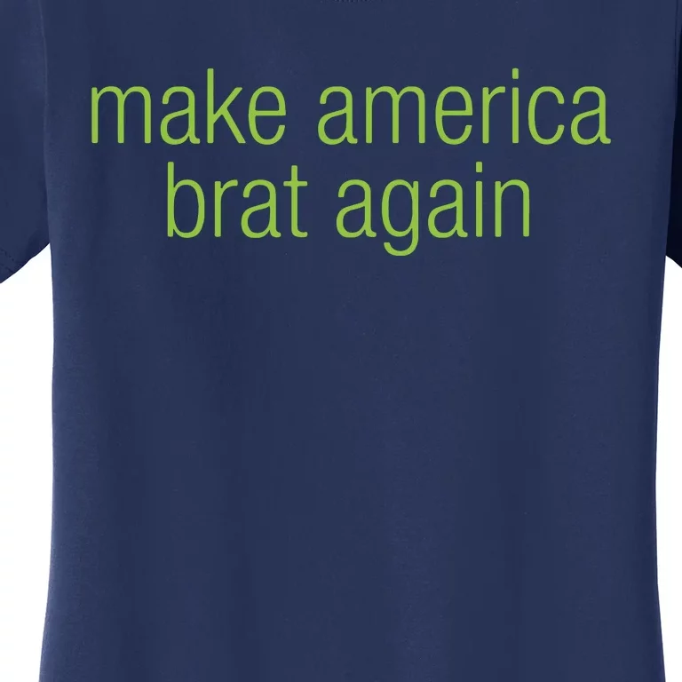 Make America Brat Again Kamala 2024 Trump Parody Funny Women's T-Shirt