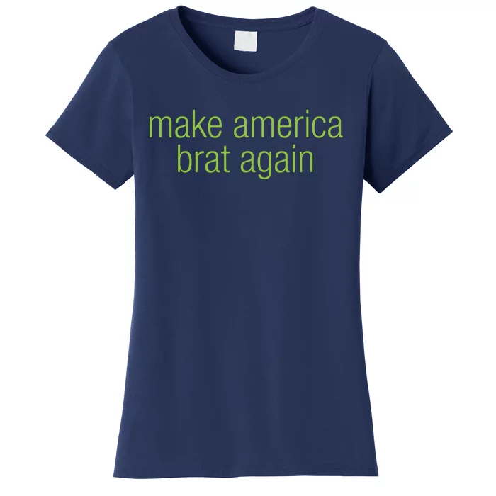 Make America Brat Again Kamala 2024 Trump Parody Funny Women's T-Shirt