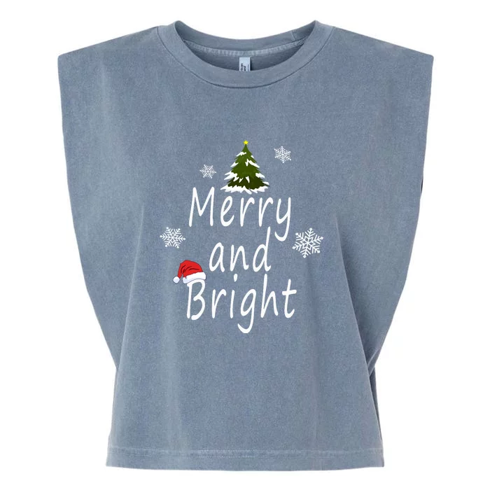 Merry And Bright | Merry Chrismas Garment-Dyed Women's Muscle Tee