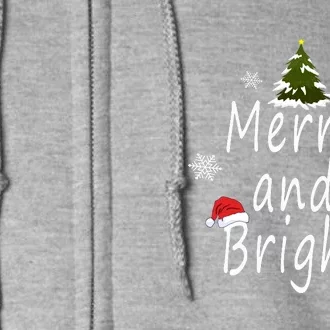 Merry And Bright | Merry Chrismas Full Zip Hoodie