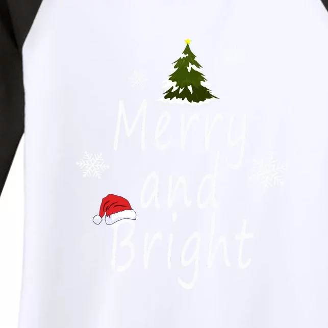 Merry And Bright | Merry Chrismas Women's Tri-Blend 3/4-Sleeve Raglan Shirt