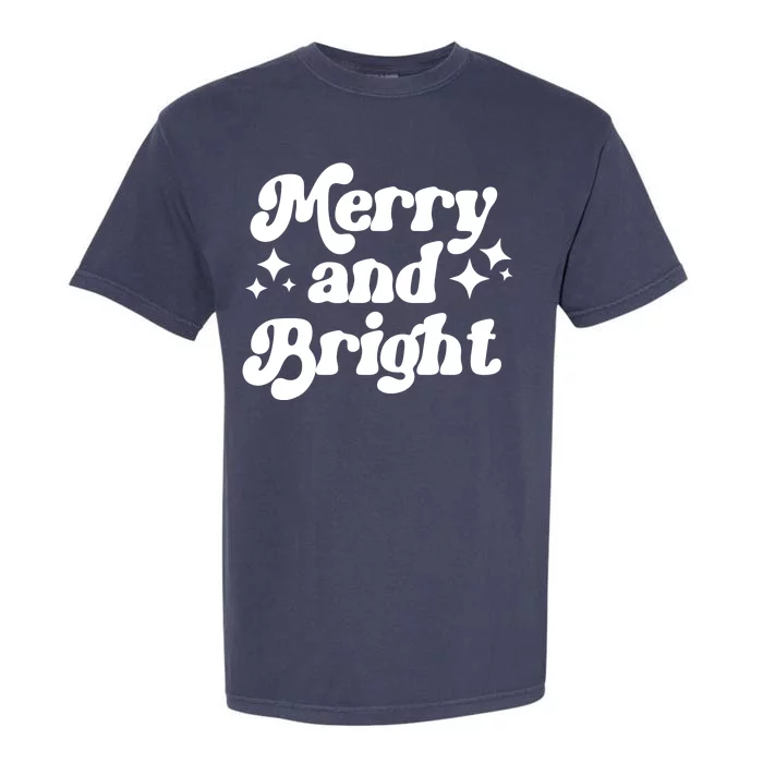 Merry And Bright Festive Christmas Garment-Dyed Heavyweight T-Shirt