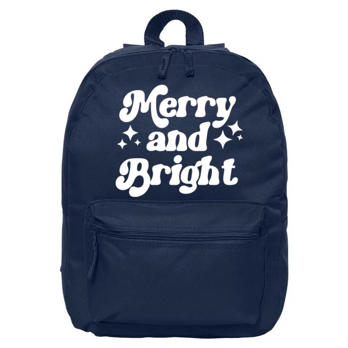 Merry And Bright Festive Christmas 16 in Basic Backpack