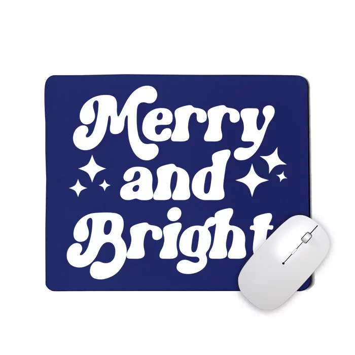 Merry And Bright Festive Christmas Mousepad