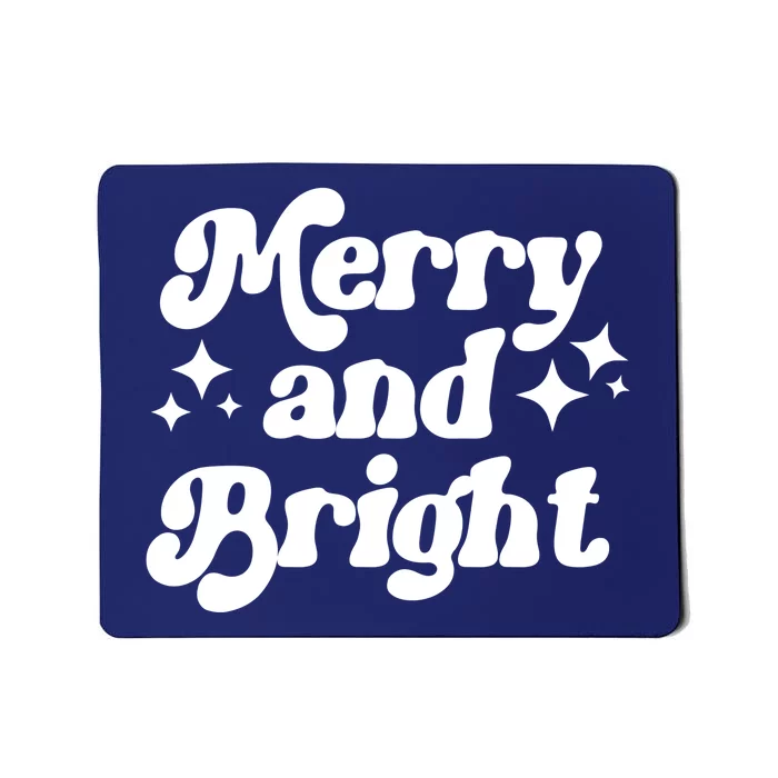 Merry And Bright Festive Christmas Mousepad