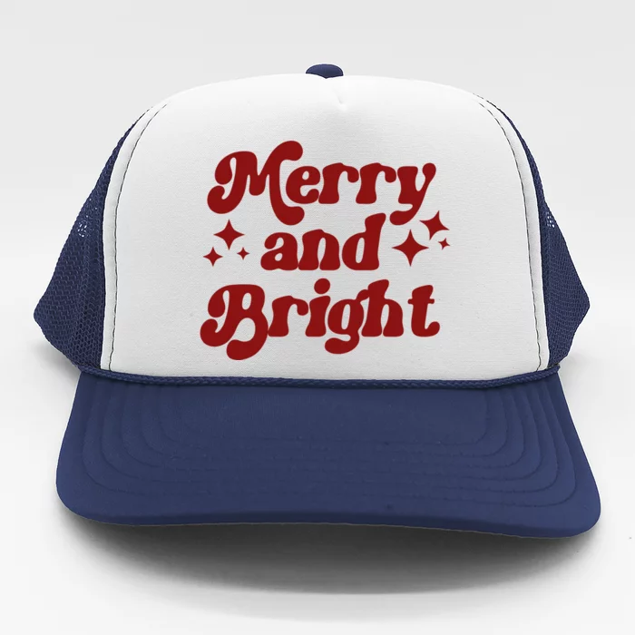 Merry And Bright Festive Christmas Trucker Hat