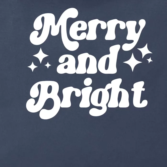 Merry And Bright Festive Christmas Zip Tote Bag