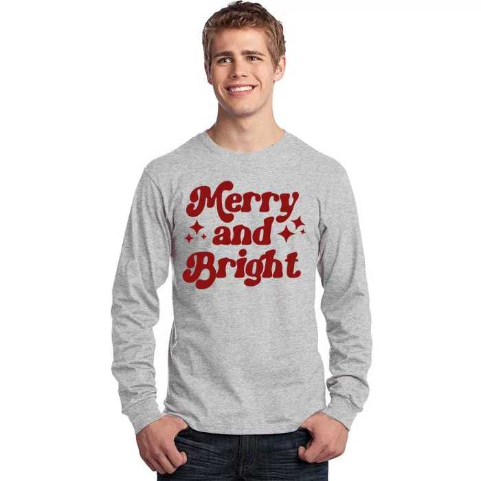 Merry And Bright Festive Christmas Tall Long Sleeve T-Shirt