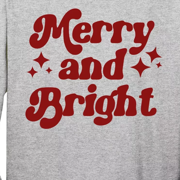 Merry And Bright Festive Christmas Tall Long Sleeve T-Shirt