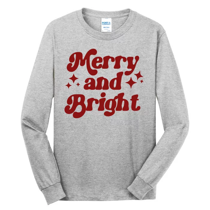 Merry And Bright Festive Christmas Tall Long Sleeve T-Shirt