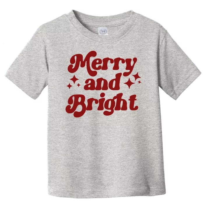 Merry And Bright Festive Christmas Toddler T-Shirt