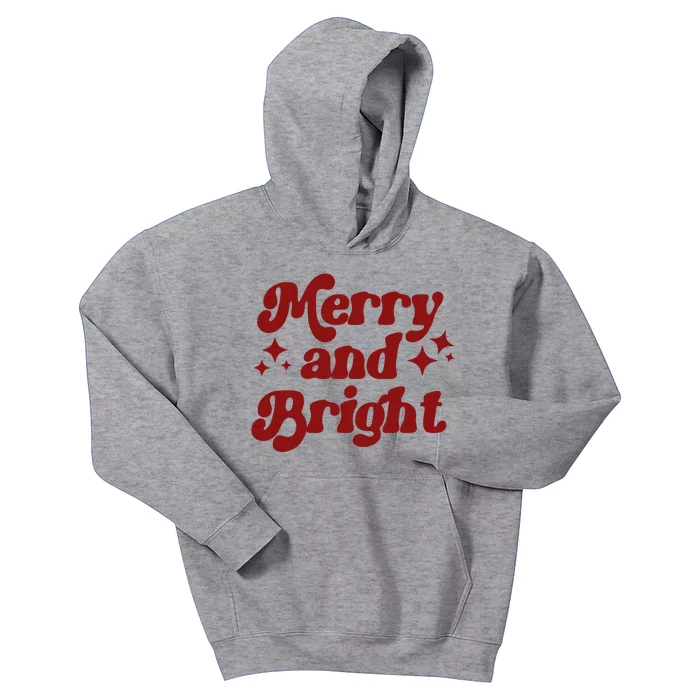 Merry And Bright Festive Christmas Kids Hoodie