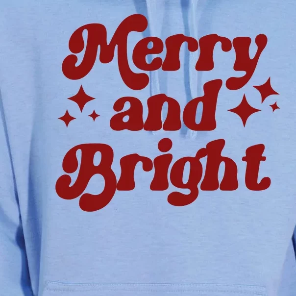 Merry And Bright Festive Christmas Unisex Surf Hoodie