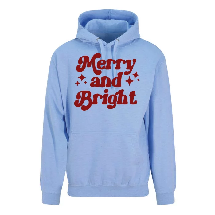 Merry And Bright Festive Christmas Unisex Surf Hoodie