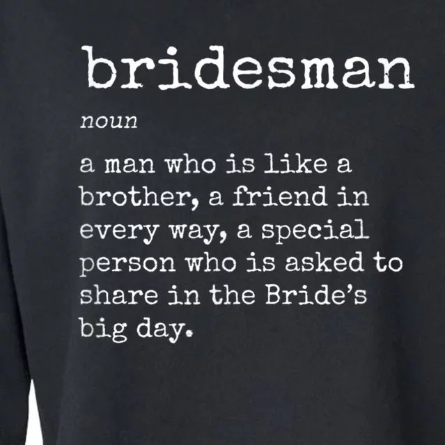 Mens Awesome Bridesman Definition Cropped Pullover Crew