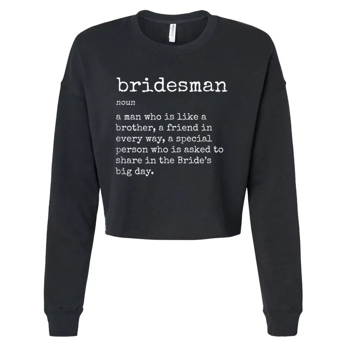 Mens Awesome Bridesman Definition Cropped Pullover Crew