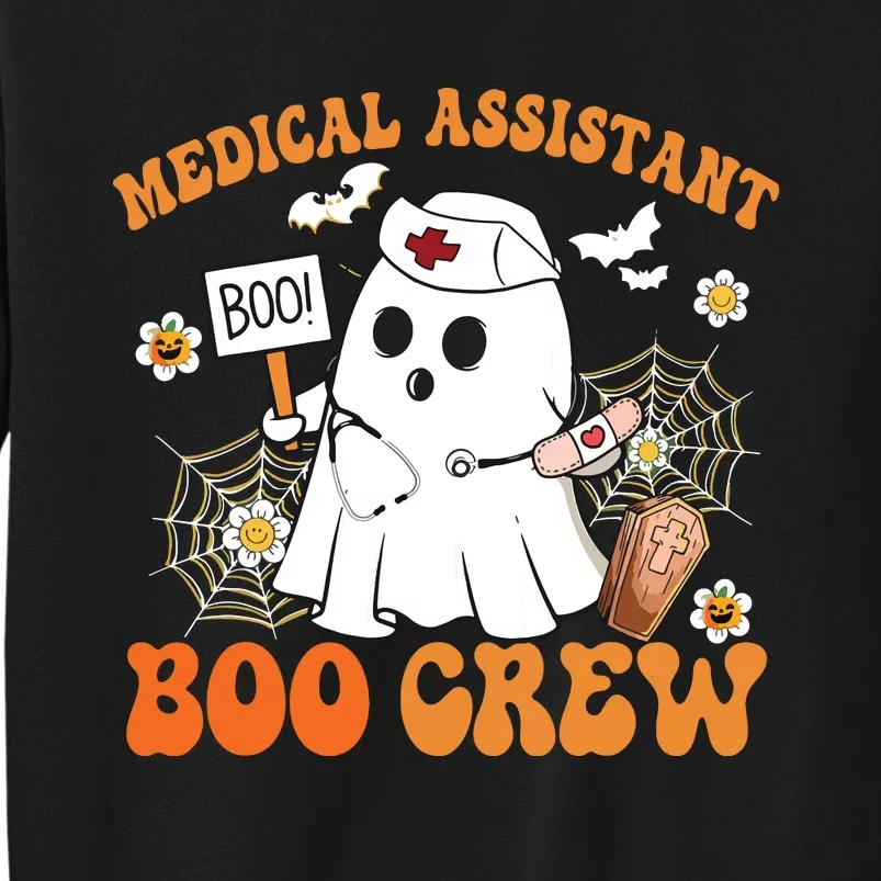 Medical Assistant Boo Crew Funny Ghost Halloween Costumes Tall Sweatshirt