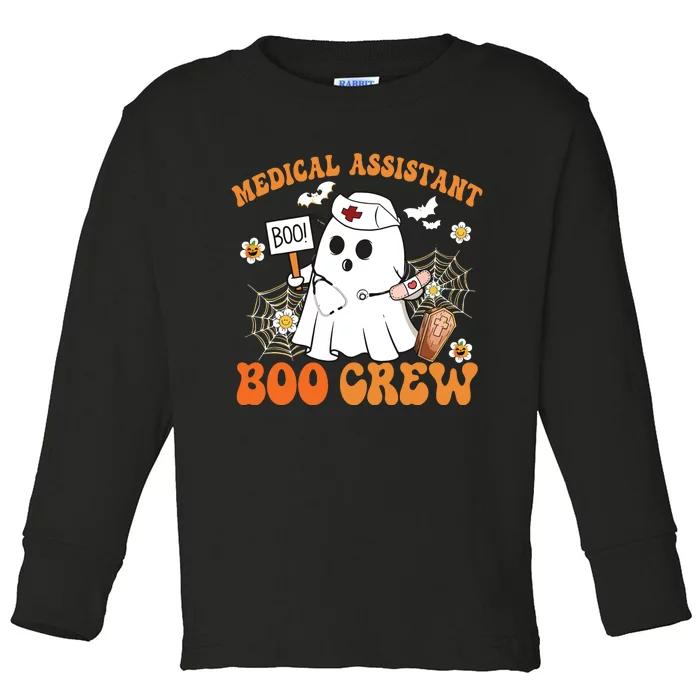 Medical Assistant Boo Crew Funny Ghost Halloween Costumes Toddler Long Sleeve Shirt