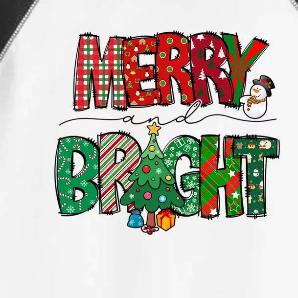 Merry And Bright Leopard Plaid Christmas Tree Xmas Holiday Cute Gift Toddler Fine Jersey T-Shirt