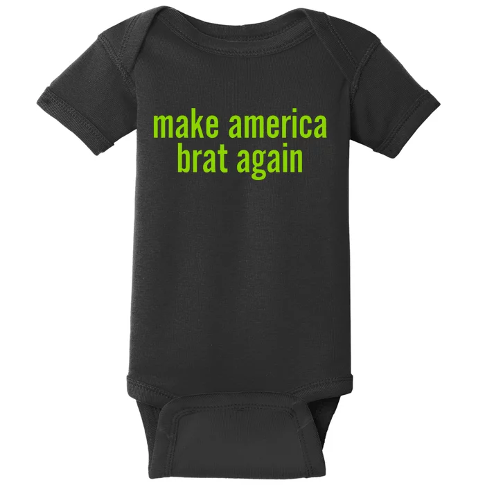 Make America Brat Again Kamala 2024 Trump Parody Baby Bodysuit