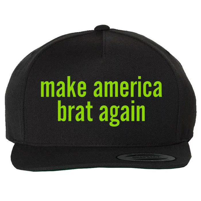 Make America Brat Again Kamala 2024 Trump Parody Wool Snapback Cap