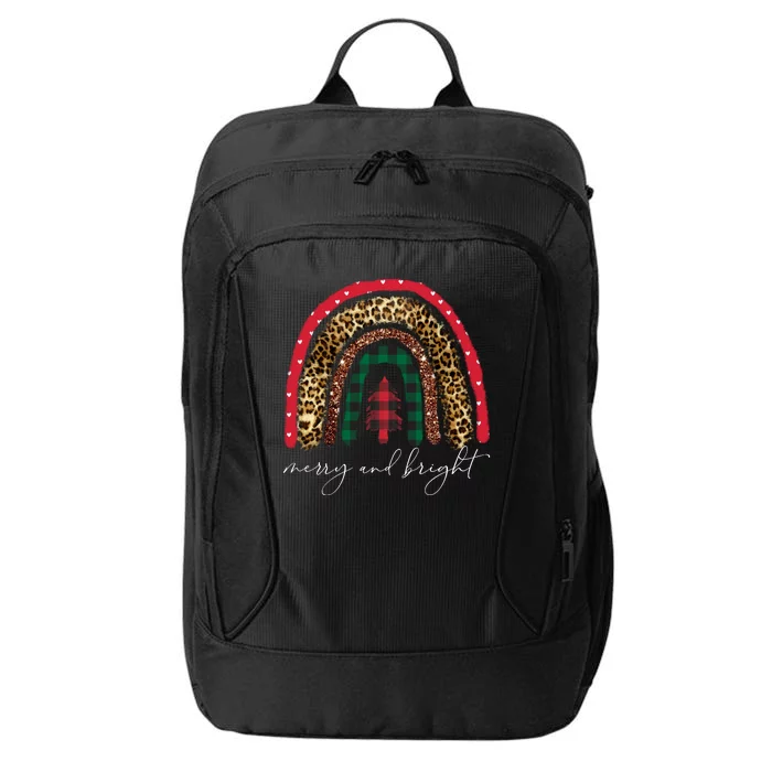 Merry And Bright Christmas Rainbow Festive City Backpack