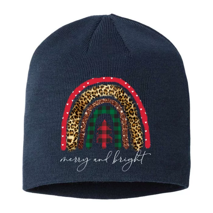 Merry And Bright Christmas Rainbow Festive 8 1/2in Sustainable Knit Beanie