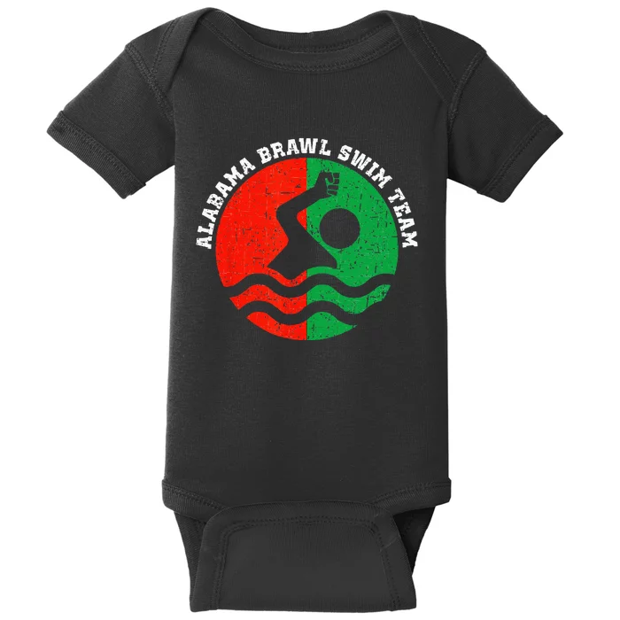 Montgomery Alabama Brawl Swim Team Graphic Baby Bodysuit