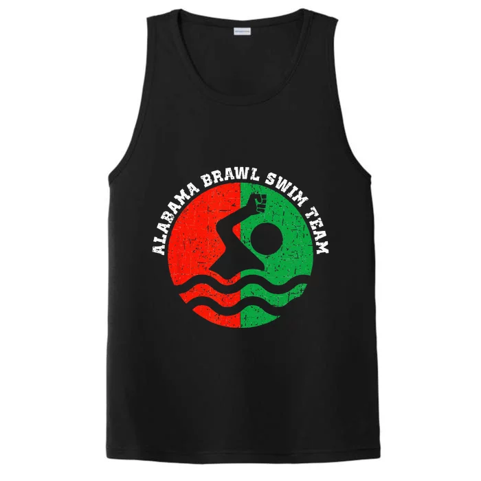 Montgomery Alabama Brawl Swim Team Graphic Performance Tank