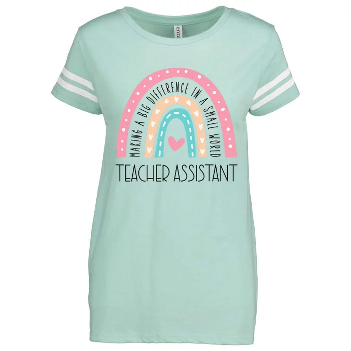 Making A Big Difference In A Small Word Teacher Assistant Enza Ladies Jersey Football T-Shirt