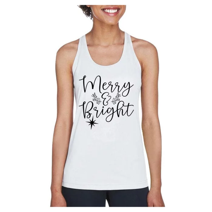 Merry And Bright Christmas Shirtmerry And Bright Women Premium Women's Racerback Tank