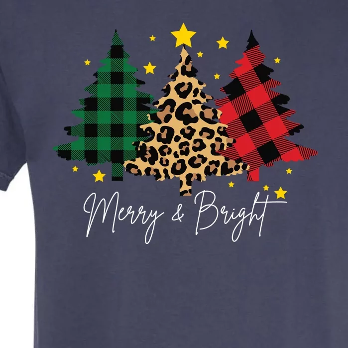 Merry And Bright Christmas Tree Festive Garment-Dyed Heavyweight T-Shirt