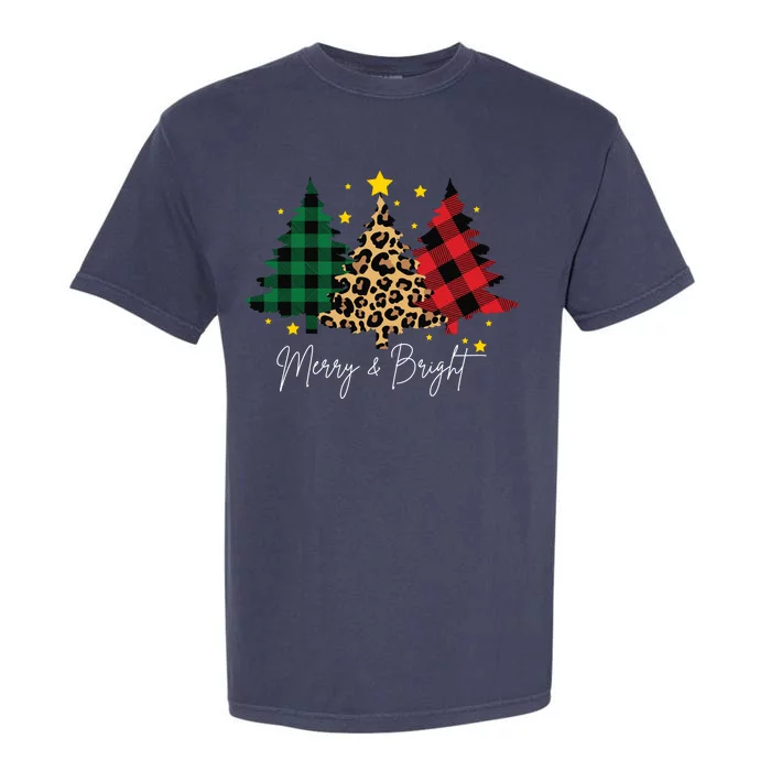 Merry And Bright Christmas Tree Festive Garment-Dyed Heavyweight T-Shirt