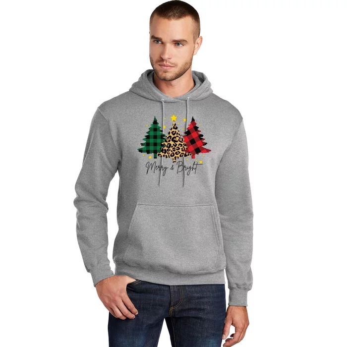 Merry And Bright Christmas Tree Festive Hoodie