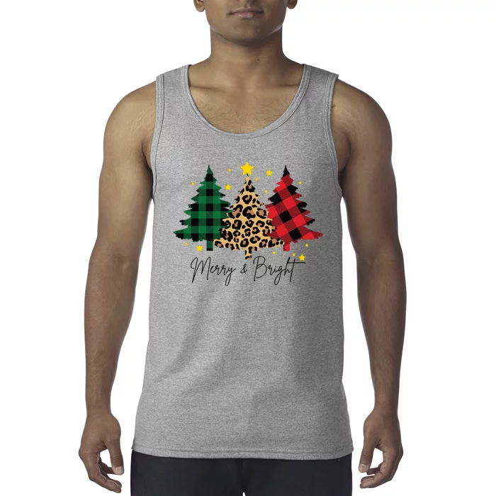 Merry And Bright Christmas Tree Festive Tank Top