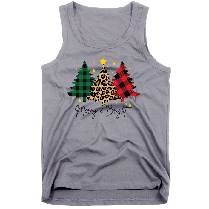 Merry And Bright Christmas Tree Festive Tank Top