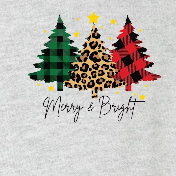 Merry And Bright Christmas Tree Festive Toddler Long Sleeve Shirt