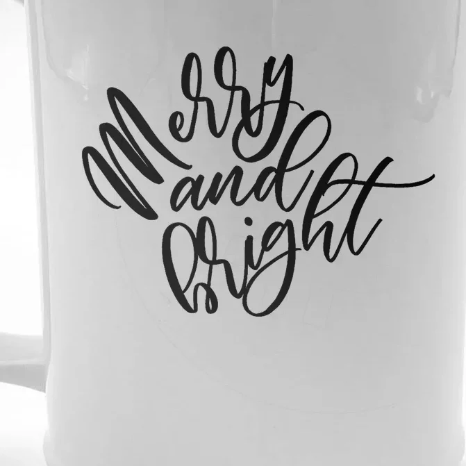 Merry And Bright Holiday Christmas Cheer Front & Back Beer Stein