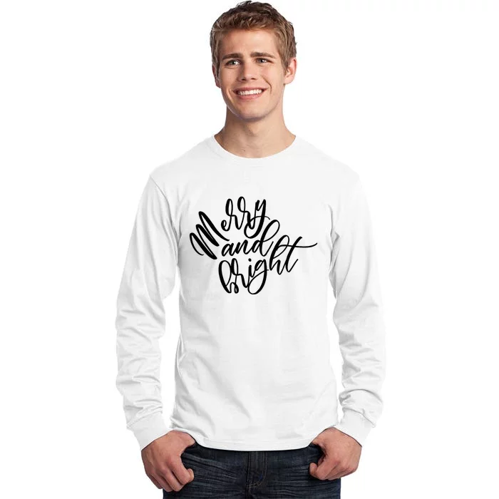 Merry And Bright Holiday Christmas Cheer Tall Long Sleeve T-Shirt