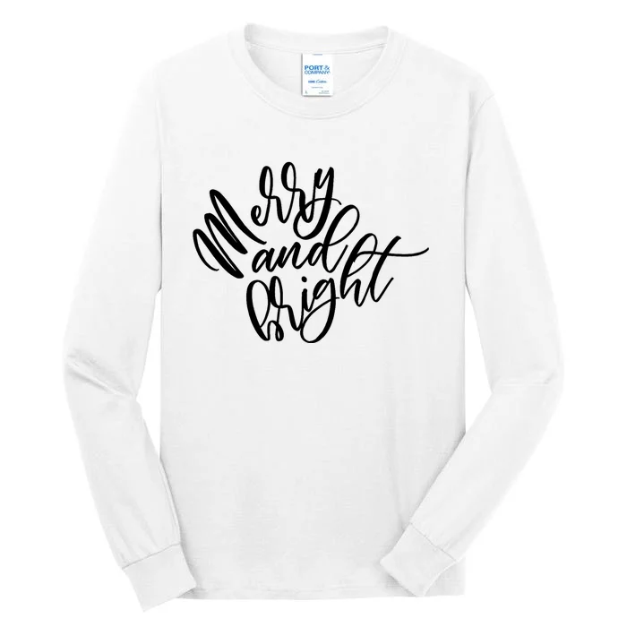 Merry And Bright Holiday Christmas Cheer Tall Long Sleeve T-Shirt