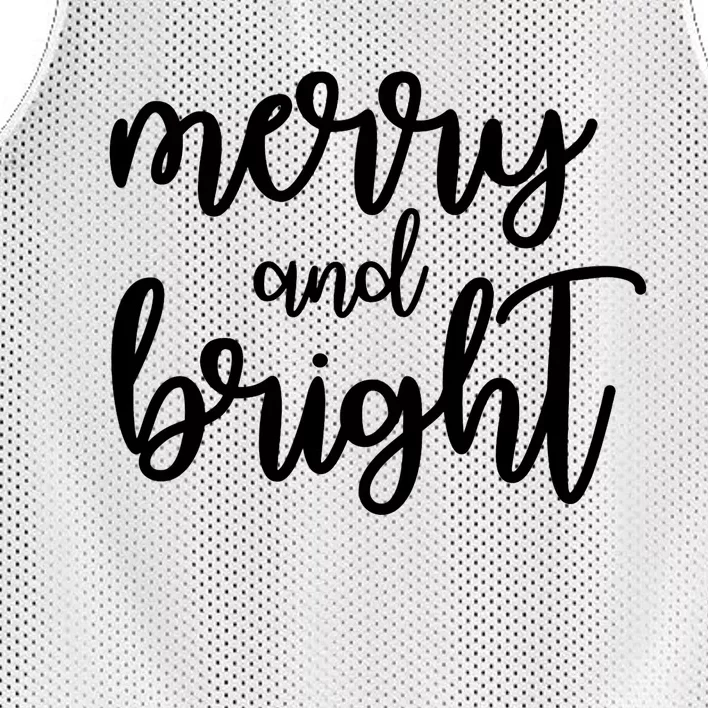 Merry And Bright Christmas Day Holiday Party Mesh Reversible Basketball Jersey Tank