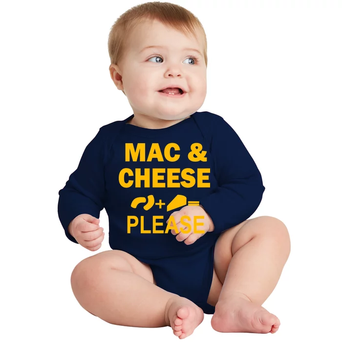 Mac & Cheese Please Baby Long Sleeve Bodysuit