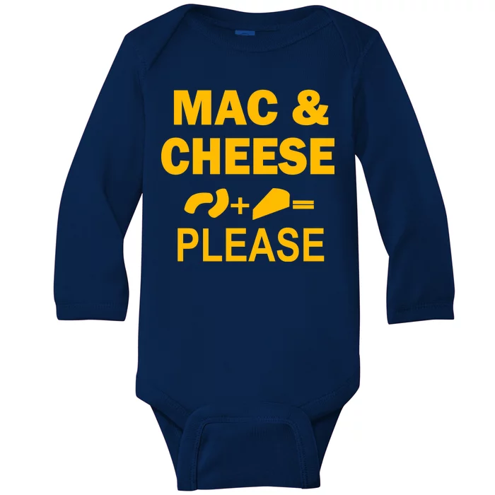 Mac & Cheese Please Baby Long Sleeve Bodysuit