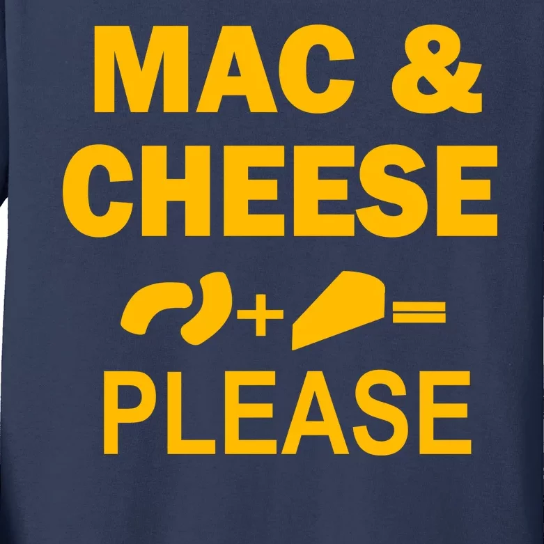 Mac & Cheese Please Kids Long Sleeve Shirt