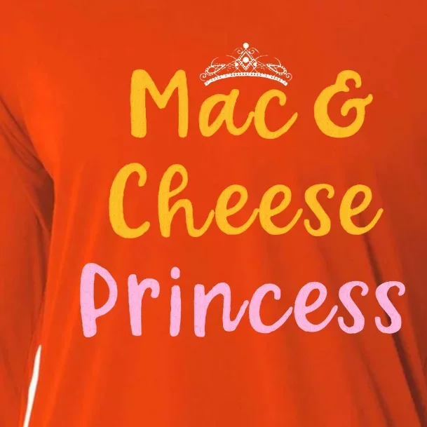 Mac and Cheese Princess Tiara Mac & Cheese Lover Gift Cooling Performance Long Sleeve Crew