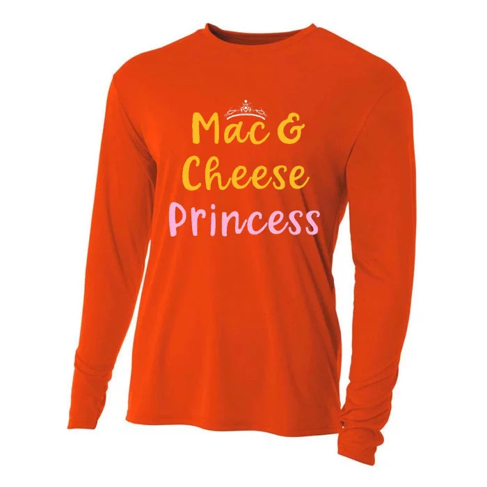 Mac and Cheese Princess Tiara Mac & Cheese Lover Gift Cooling Performance Long Sleeve Crew